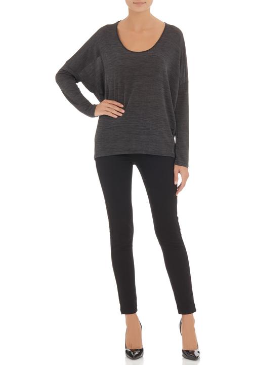 Slick - Silk top Dark Grey