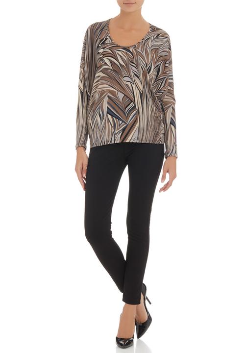 Slick - Swirl-print top Brown