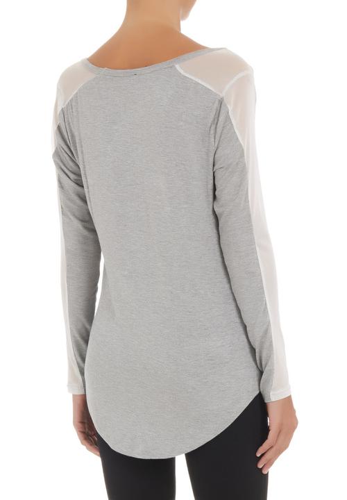 Spree Designer - Top with mesh inset Grey