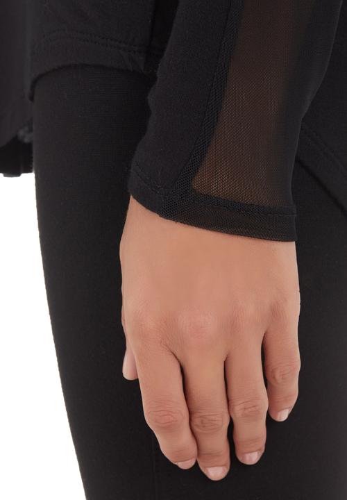 Slick - Top with mesh inset Black