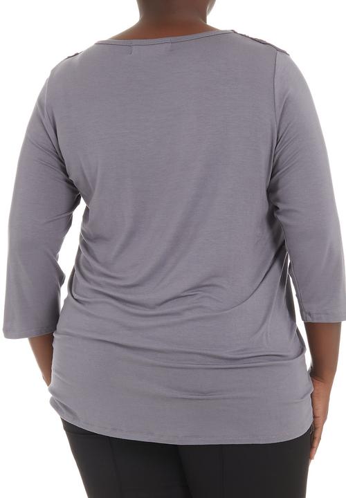 Megalo - Beaded top with front panel Grey
