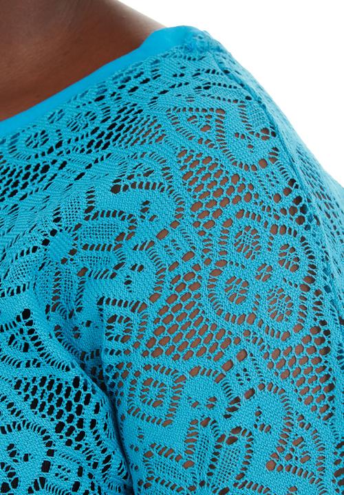 edge - Lace sweater Turquoise