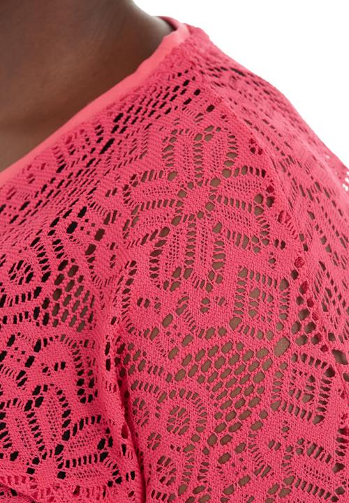 edge - Lace sweater Dark Pink