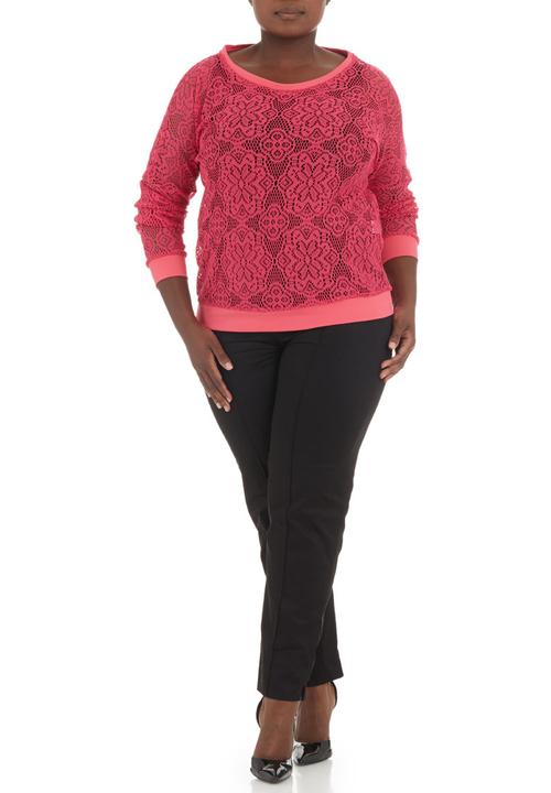 edge - Lace sweater Dark Pink