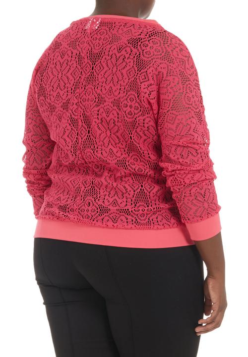 edge - Lace sweater Dark Pink