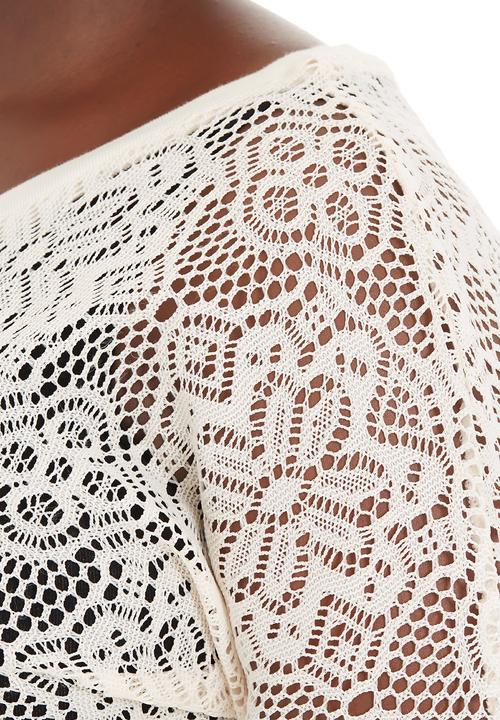edge - Lace sweater milk