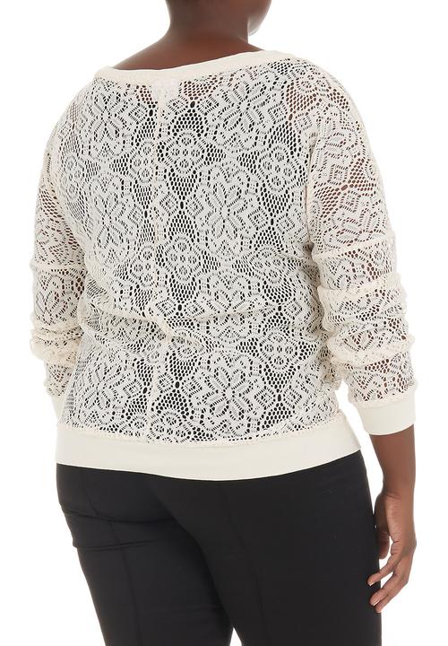 edge - Lace sweater milk
