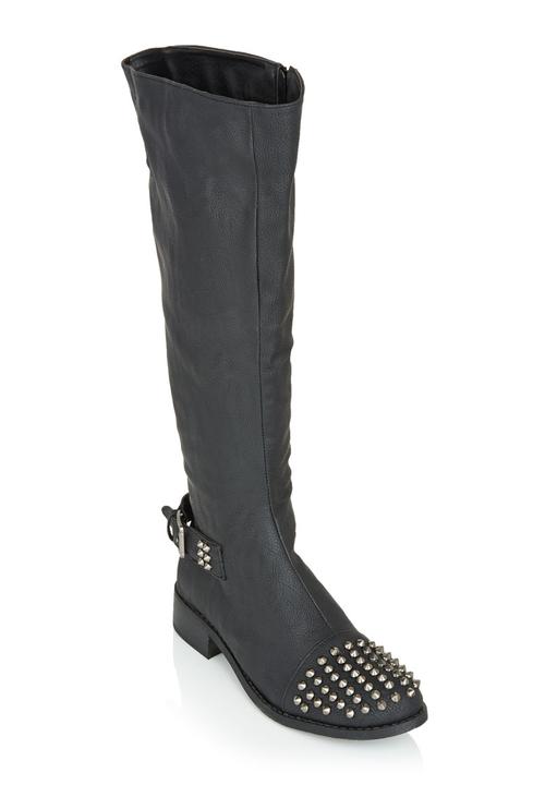 Long Boots With Stud Detail Black Rage Boots Superbalist Com