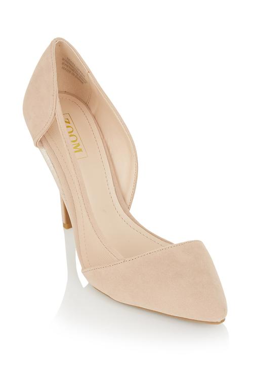 Court shoes with mesh inset Neutral 