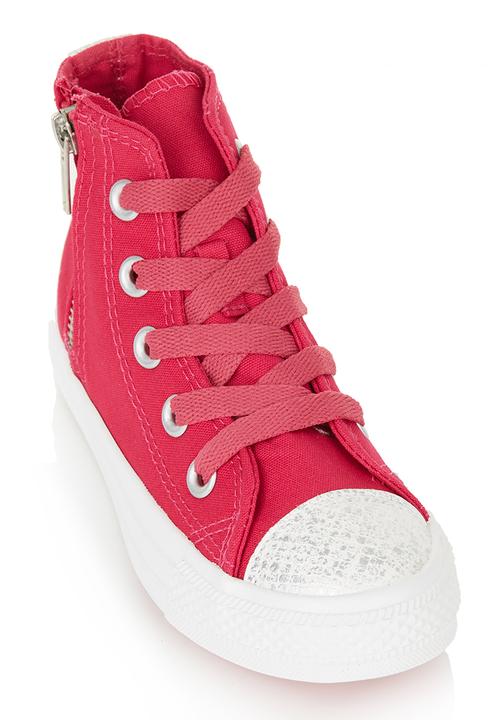 SOVIET - Canvas Hi-cut with Zip Detail Magenta