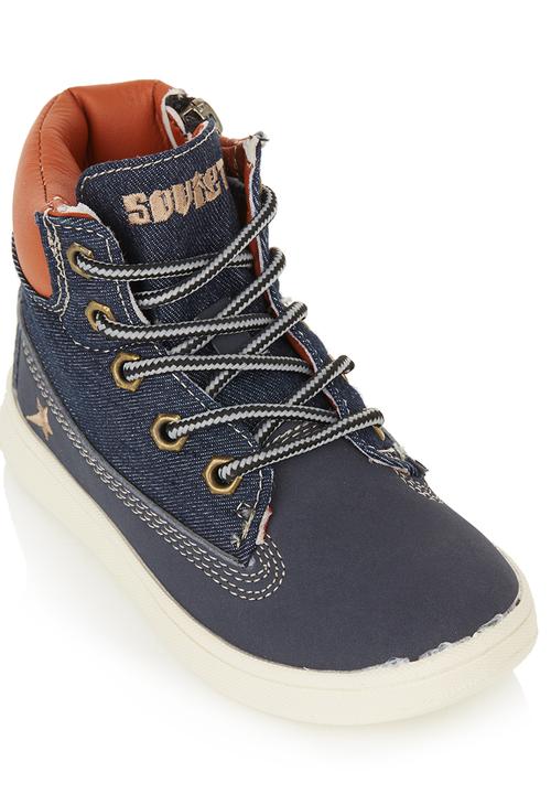 SOVIET - Mid-cut Boots Denim Blue/Black