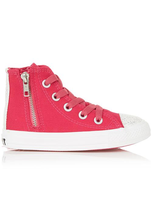 SOVIET - Canvas Hi-cut with Zip Detail Magenta