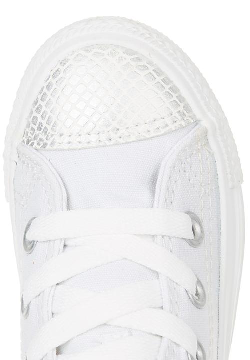 SOVIET - Canvas Hi-cut Sneakers with Zip Detail White