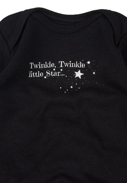 Basic Beings - Twinkle Little Star Bodysuit Black