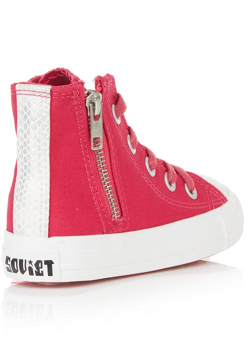 SOVIET - Canvas Hi-cut with Zip Detail Magenta