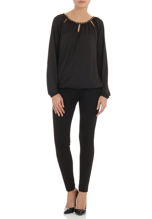 edit - Chain-detail blouse Black