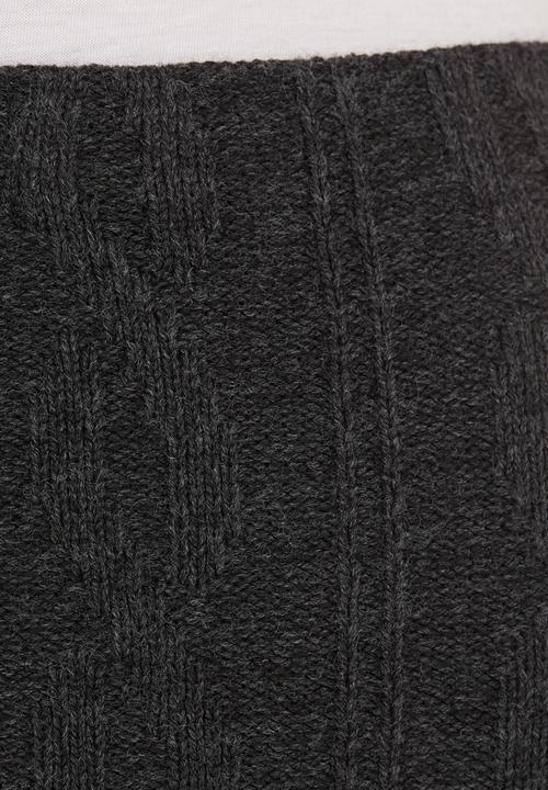 London Hub - Cable-knitted pencil skirt Grey