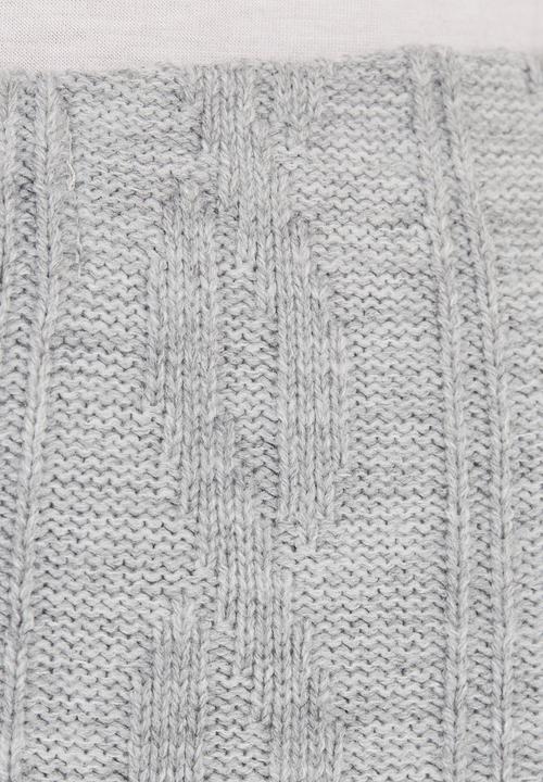 London Hub - Cable-knitted pencil skirt Grey