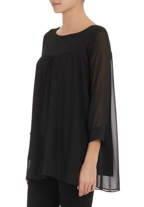 Label of Love - Chiffon baby doll top Black