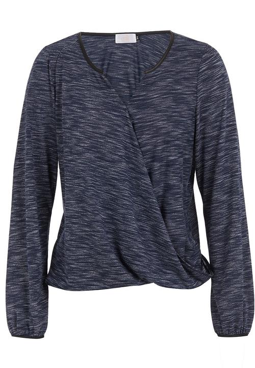 edit - Cross-over pleather trim top Navy