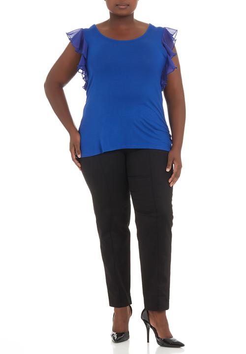 edit - Flutter-sleeved Tshirt Blue