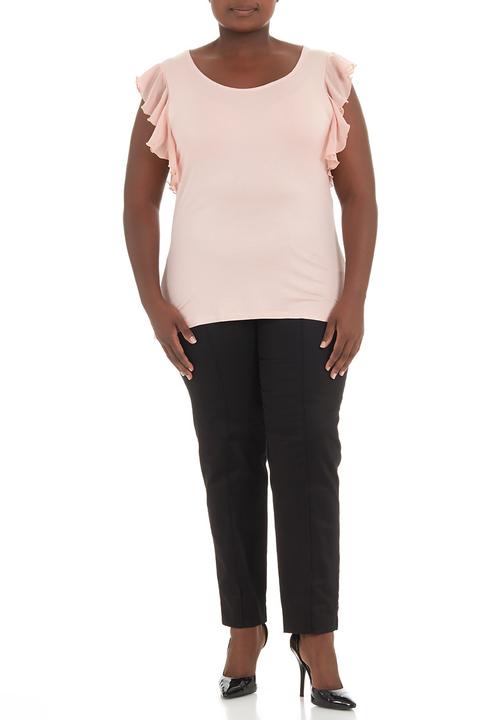 edit - Flutter-sleeved T-shirt Pale Pink