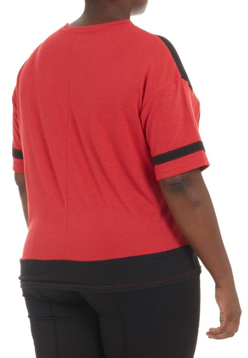 edge - Printed football T-shirt Red
