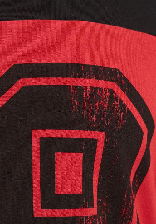 edge - Printed football T-shirt Red