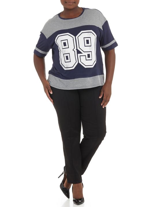 edge - Printed football T-shirt Blue/Grey