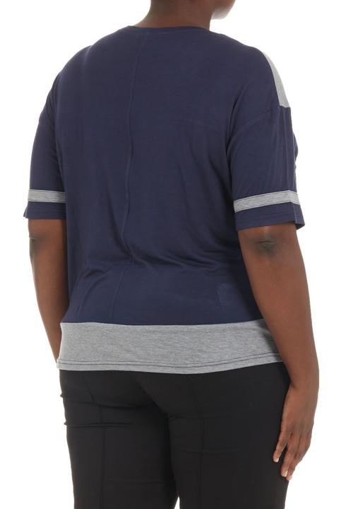 edge - Printed football T-shirt Blue/Grey