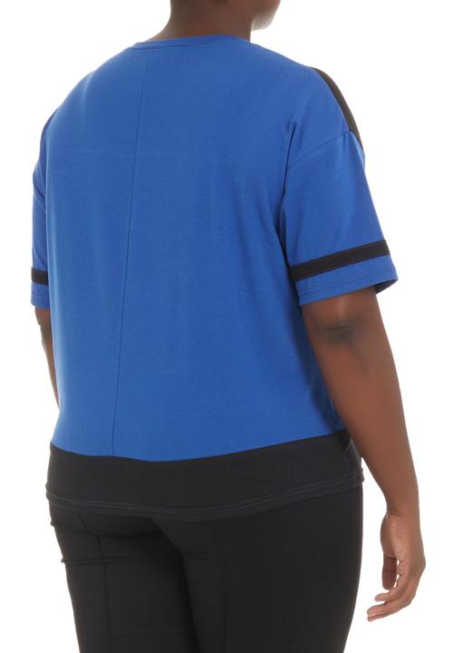 edge - Printed football T-shirt Black/Blue