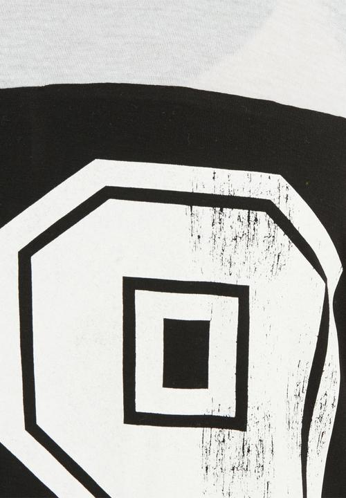 edge - Printed football T-shirt  Black/White