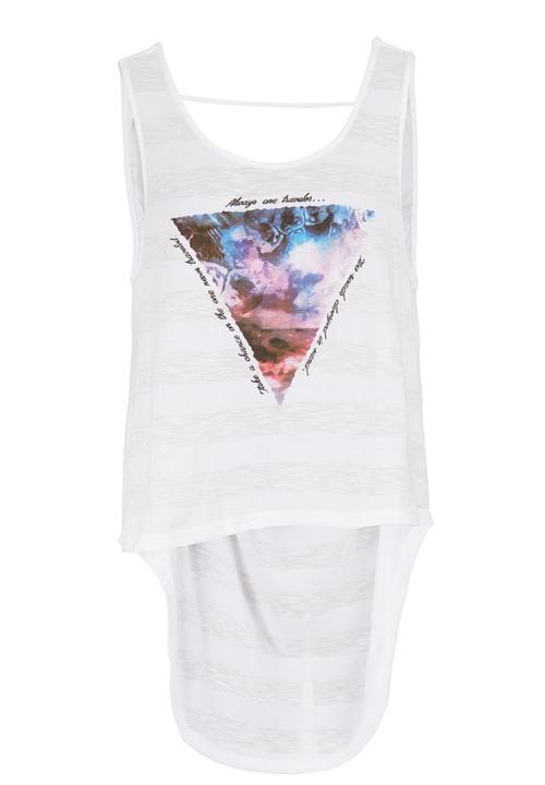 GUESS - Cropped traveller tee White
