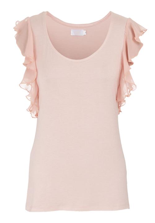 edit - Flutter-sleeved T-shirt Pale Pink