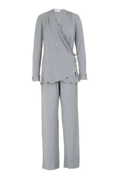 Lila Rose - Cross-over pyjama set Grey (mid grey)