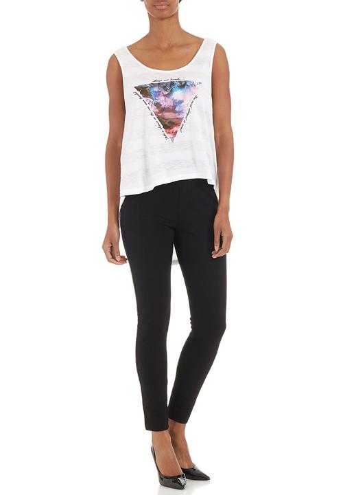 GUESS - Cropped traveller tee White