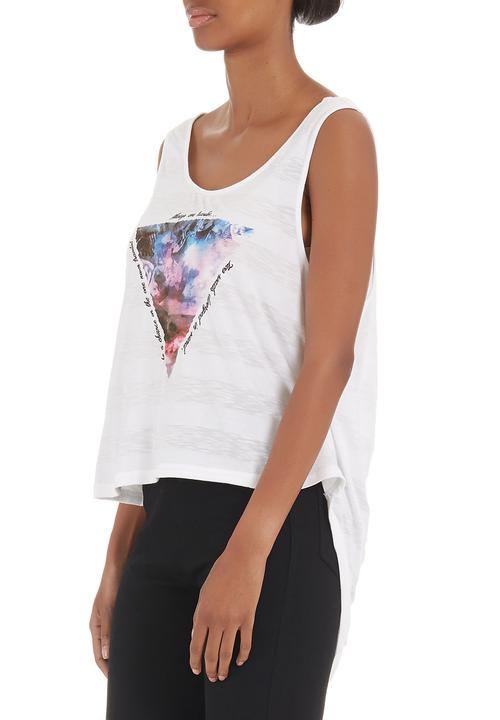 GUESS - Cropped traveller tee White
