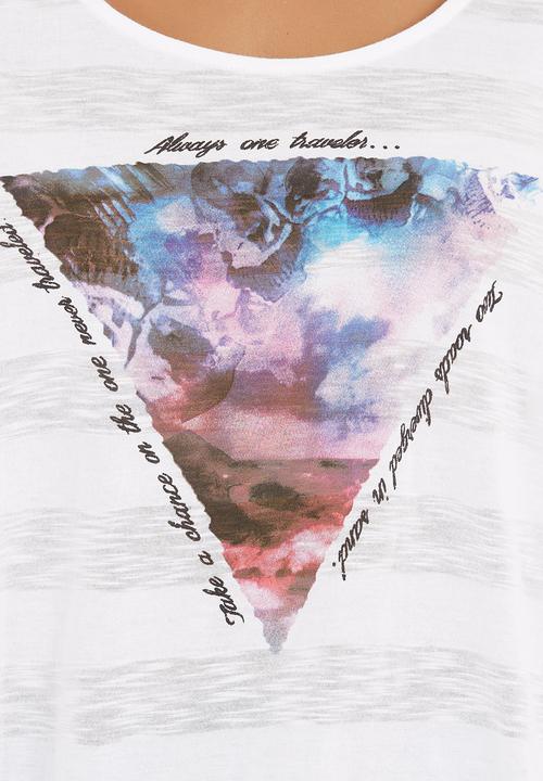 GUESS - Cropped traveller tee White