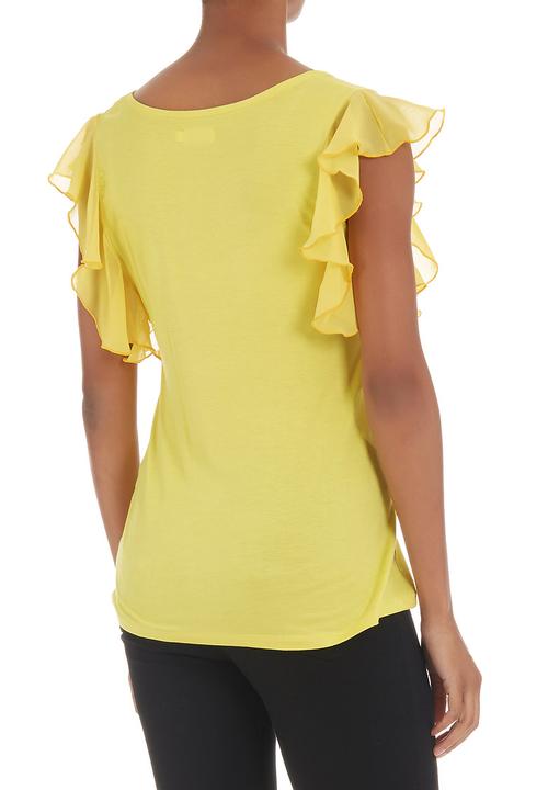 edit - Flutter-sleeved T-shirt Yellow