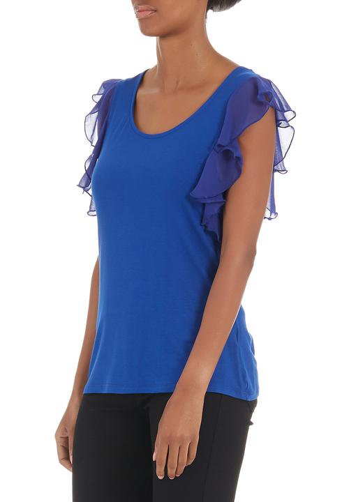 edit - Flutter-sleeved T-shirt Mid Blue