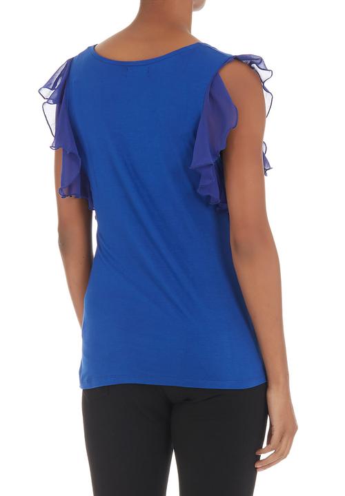 edit - Flutter-sleeved T-shirt Mid Blue