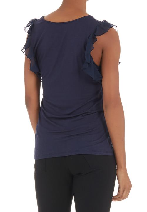 edit - Flutter-sleeved T-shirt Dark Blue