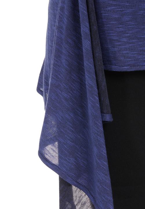 Isabel de Villiers - Draped knit top Navy