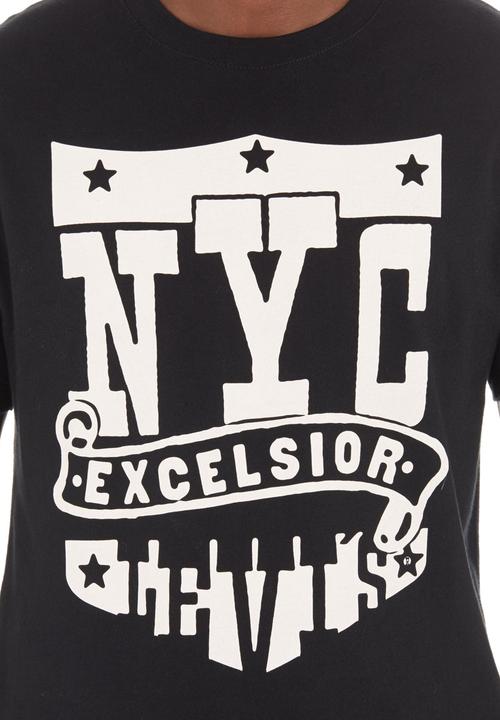 Levi’s® - Levi's® Excelsior-print T-shirt Black