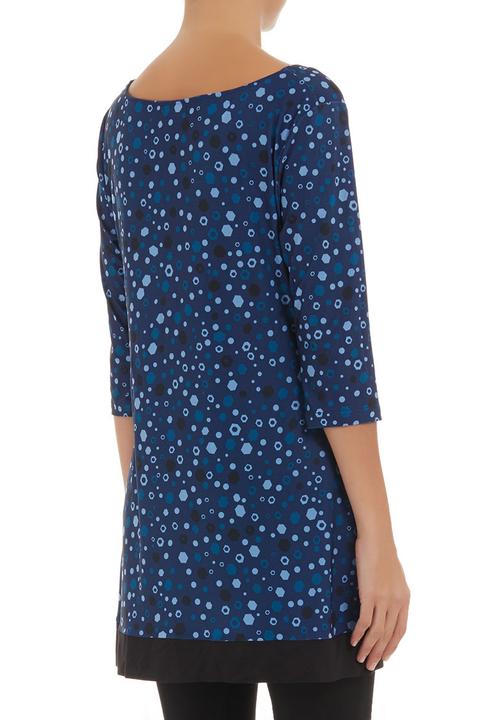 edit - Geometric printed tunic Blue (mid blue)