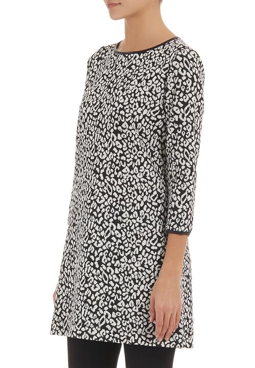 edit - Tunic with pleather trim Animal Print
