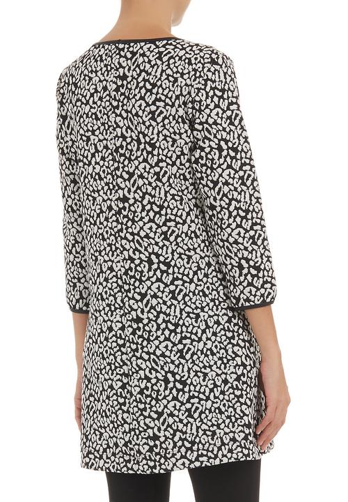 edit - Tunic with pleather trim Animal Print