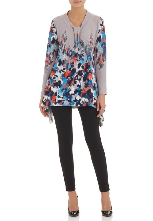 edit - Asymmetrical tunic Multi-colour