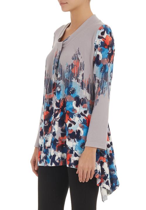 edit - Asymmetrical tunic Multi-colour