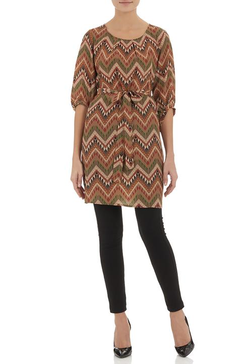CRAVE - Chevron-print tunic